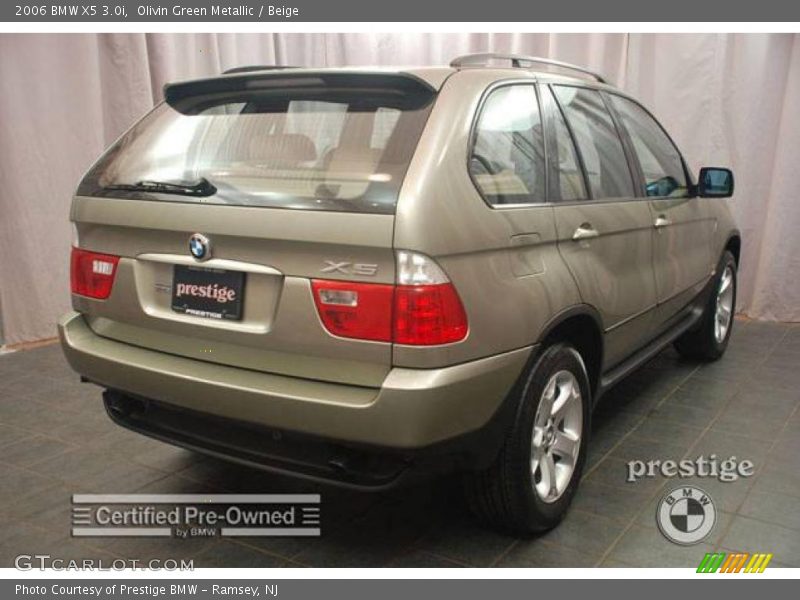 Olivin Green Metallic / Beige 2006 BMW X5 3.0i