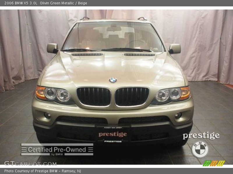 Olivin Green Metallic / Beige 2006 BMW X5 3.0i