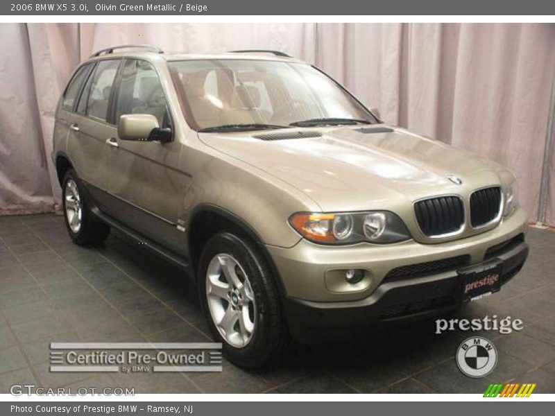 Olivin Green Metallic / Beige 2006 BMW X5 3.0i