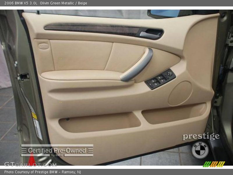 Olivin Green Metallic / Beige 2006 BMW X5 3.0i