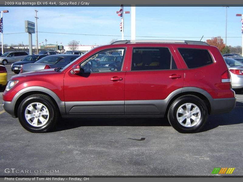 Spicy Red / Gray 2009 Kia Borrego EX V6 4x4