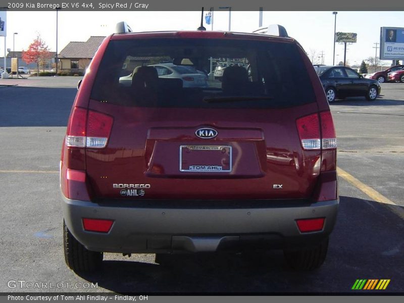 Spicy Red / Gray 2009 Kia Borrego EX V6 4x4