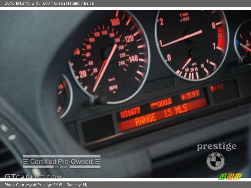 Olivin Green Metallic / Beige 2006 BMW X5 3.0i