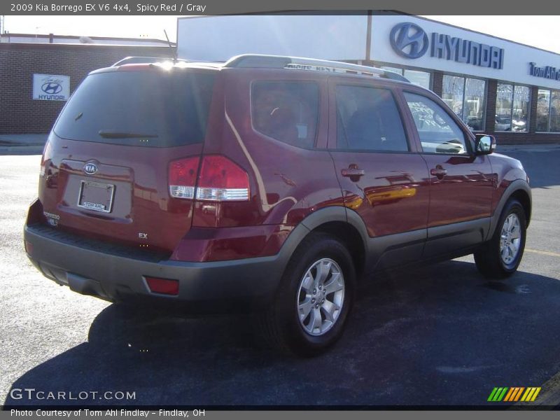 Spicy Red / Gray 2009 Kia Borrego EX V6 4x4