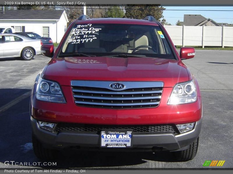 Spicy Red / Gray 2009 Kia Borrego EX V6 4x4