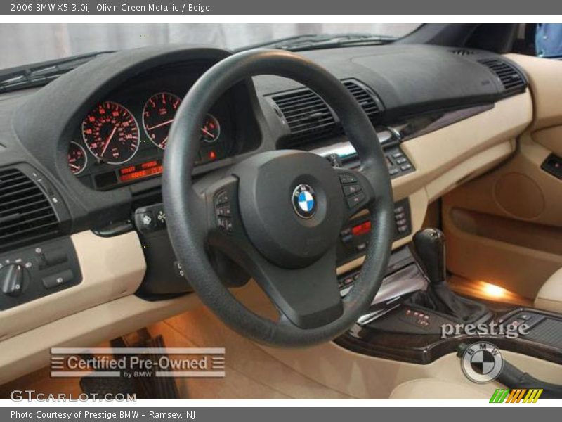 Olivin Green Metallic / Beige 2006 BMW X5 3.0i