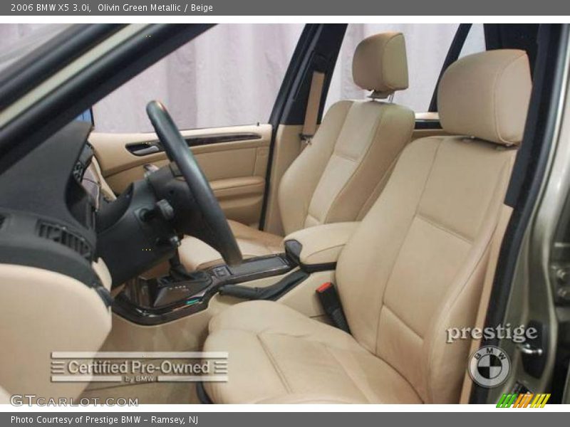 Olivin Green Metallic / Beige 2006 BMW X5 3.0i