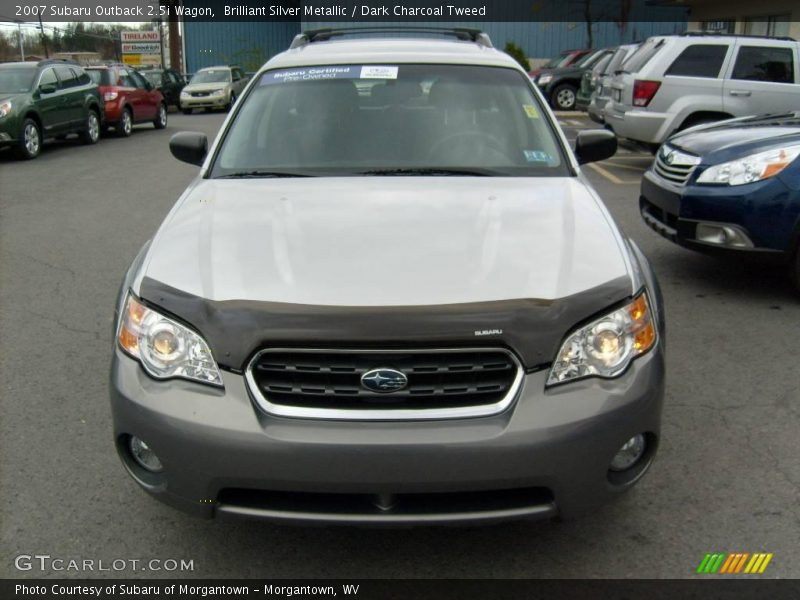 Brilliant Silver Metallic / Dark Charcoal Tweed 2007 Subaru Outback 2.5i Wagon