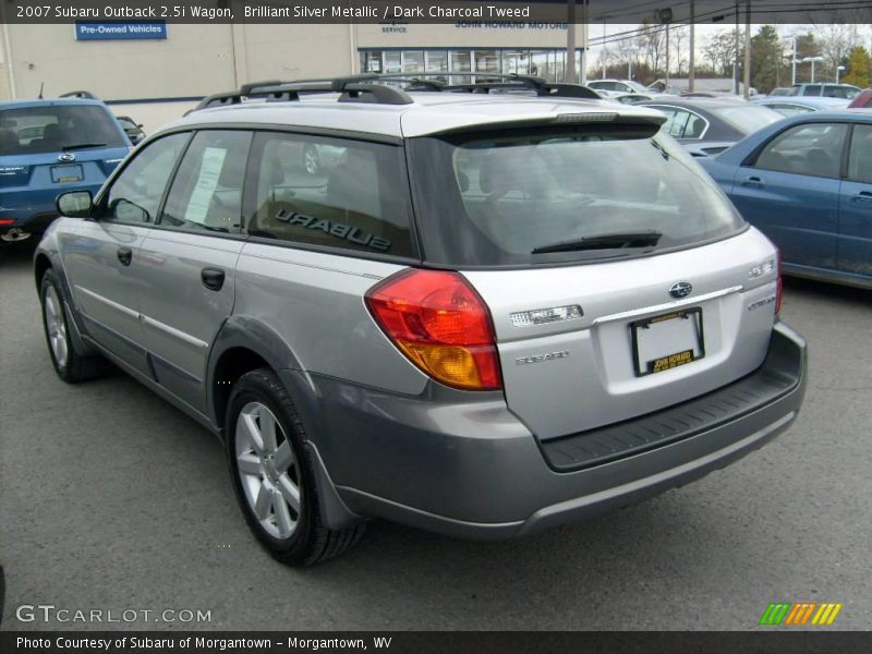 Brilliant Silver Metallic / Dark Charcoal Tweed 2007 Subaru Outback 2.5i Wagon