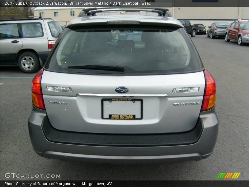 Brilliant Silver Metallic / Dark Charcoal Tweed 2007 Subaru Outback 2.5i Wagon