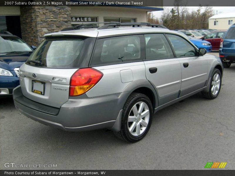 Brilliant Silver Metallic / Dark Charcoal Tweed 2007 Subaru Outback 2.5i Wagon