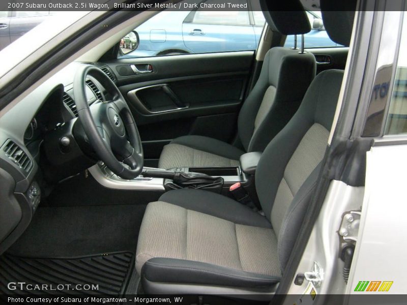 Brilliant Silver Metallic / Dark Charcoal Tweed 2007 Subaru Outback 2.5i Wagon