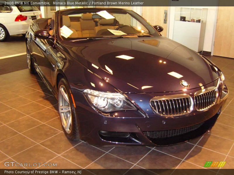 Monaco Blue Metallic / Portland Brown Merino Leather 2008 BMW M6 Convertible