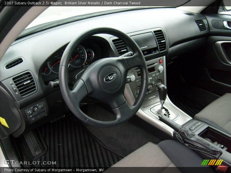 Brilliant Silver Metallic / Dark Charcoal Tweed 2007 Subaru Outback 2.5i Wagon
