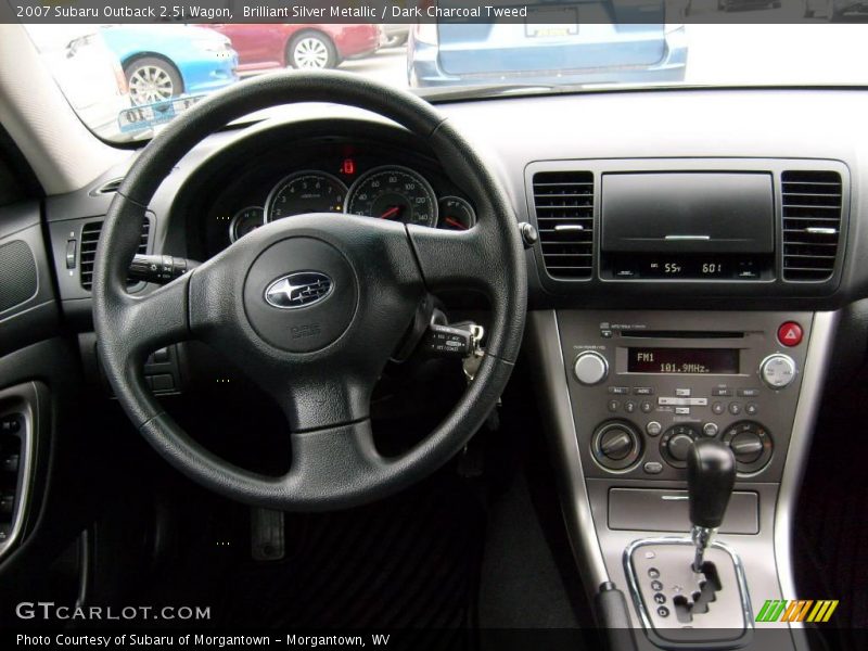 Brilliant Silver Metallic / Dark Charcoal Tweed 2007 Subaru Outback 2.5i Wagon