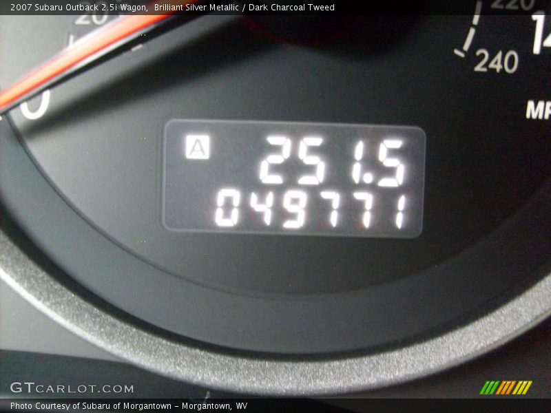 Brilliant Silver Metallic / Dark Charcoal Tweed 2007 Subaru Outback 2.5i Wagon