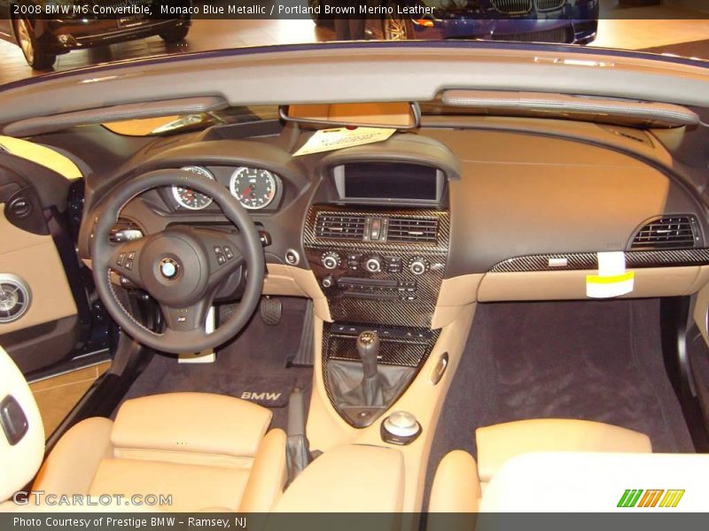 Monaco Blue Metallic / Portland Brown Merino Leather 2008 BMW M6 Convertible