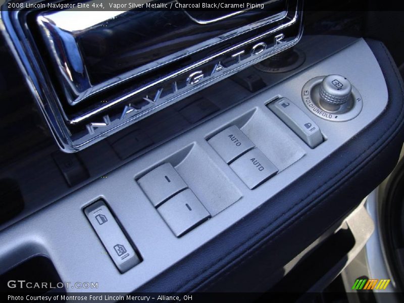 Vapor Silver Metallic / Charcoal Black/Caramel Piping 2008 Lincoln Navigator Elite 4x4