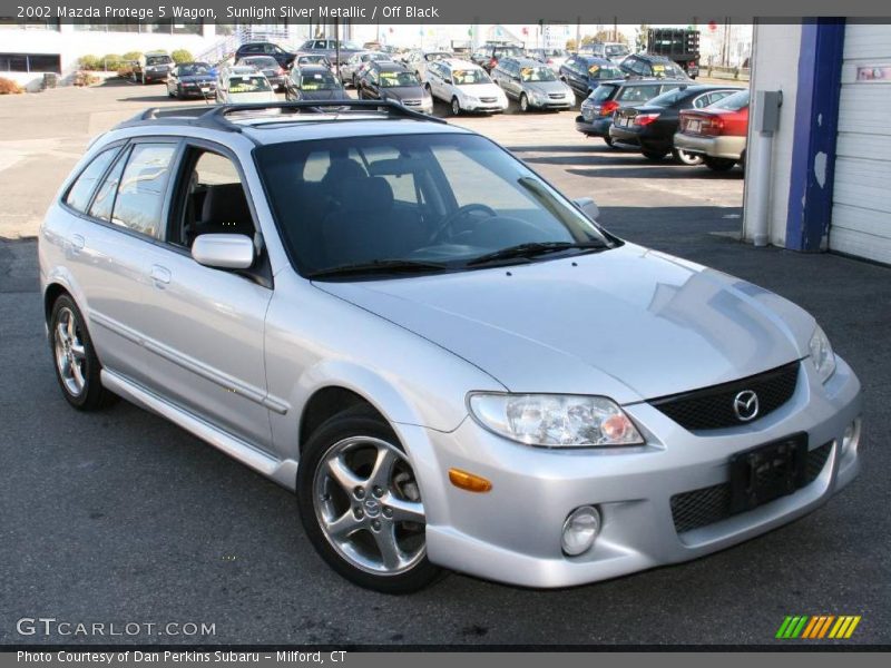 Sunlight Silver Metallic / Off Black 2002 Mazda Protege 5 Wagon