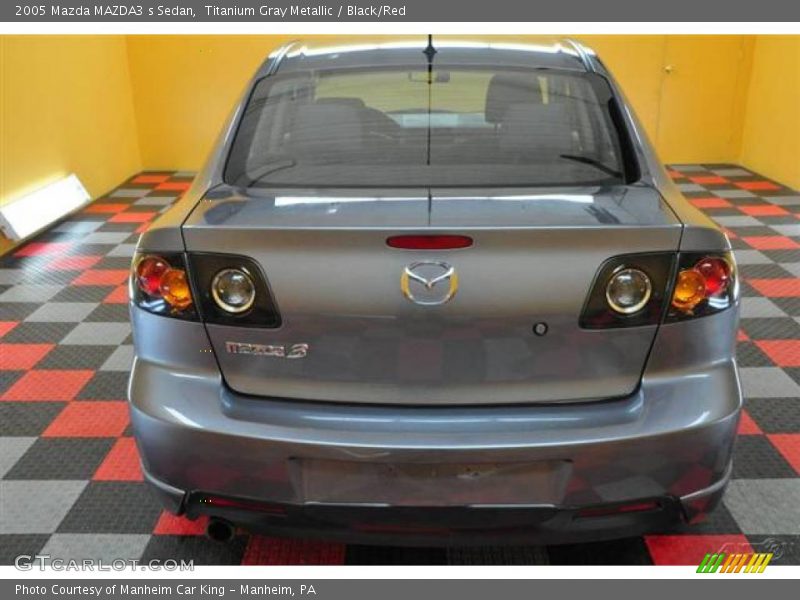 Titanium Gray Metallic / Black/Red 2005 Mazda MAZDA3 s Sedan