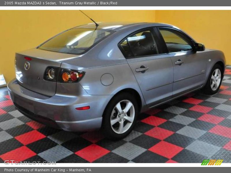 Titanium Gray Metallic / Black/Red 2005 Mazda MAZDA3 s Sedan