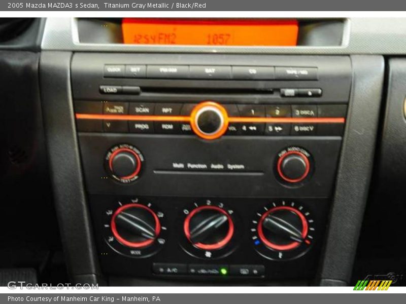 Titanium Gray Metallic / Black/Red 2005 Mazda MAZDA3 s Sedan