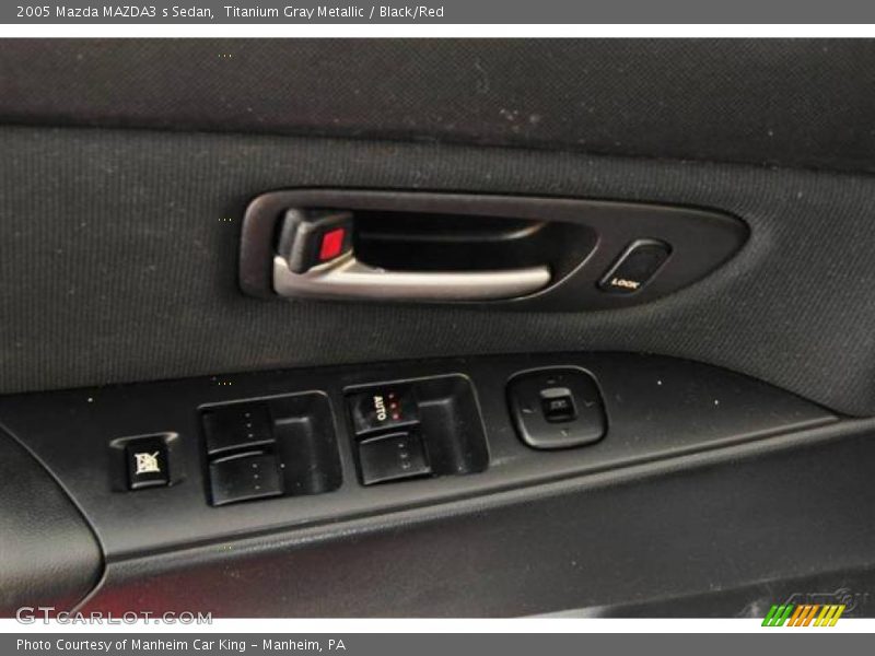 Titanium Gray Metallic / Black/Red 2005 Mazda MAZDA3 s Sedan