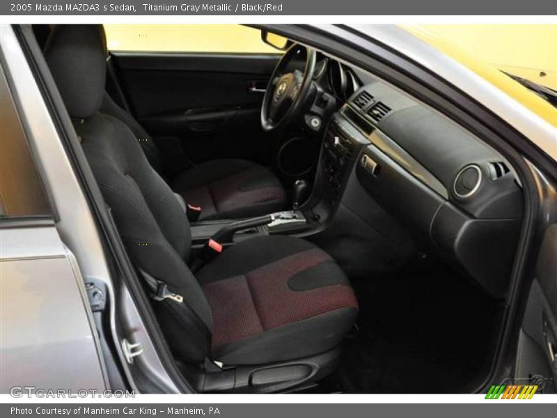 Titanium Gray Metallic / Black/Red 2005 Mazda MAZDA3 s Sedan