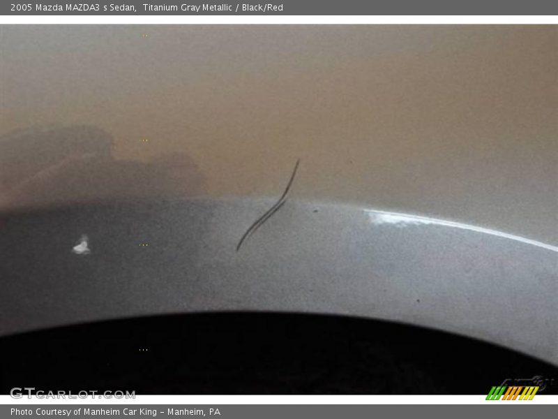 Titanium Gray Metallic / Black/Red 2005 Mazda MAZDA3 s Sedan