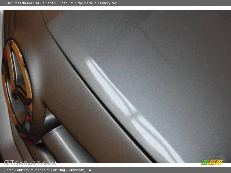 Titanium Gray Metallic / Black/Red 2005 Mazda MAZDA3 s Sedan