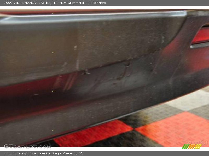 Titanium Gray Metallic / Black/Red 2005 Mazda MAZDA3 s Sedan