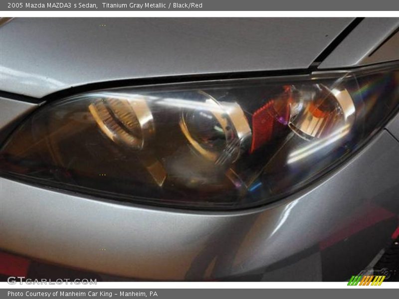 Titanium Gray Metallic / Black/Red 2005 Mazda MAZDA3 s Sedan