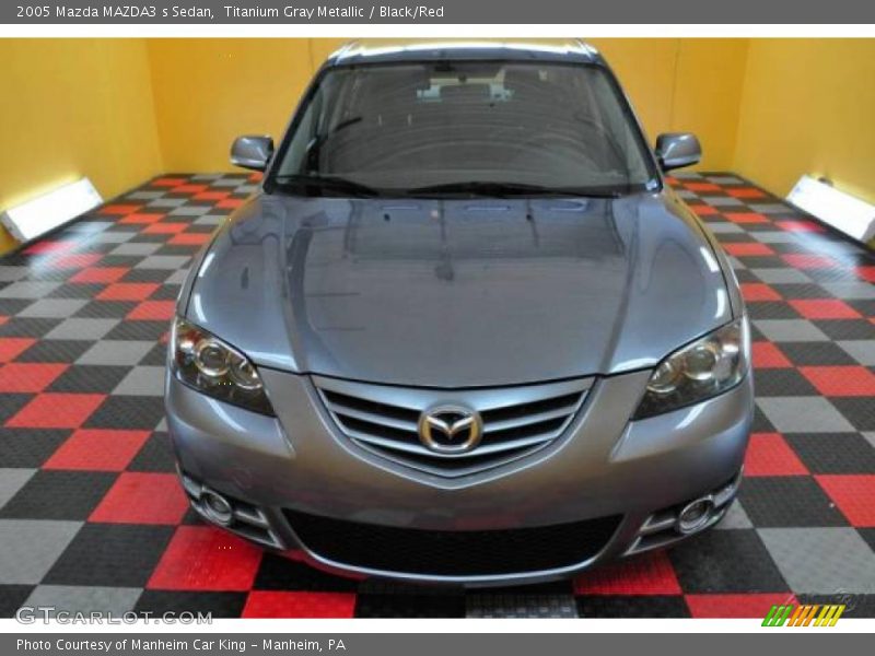 Titanium Gray Metallic / Black/Red 2005 Mazda MAZDA3 s Sedan