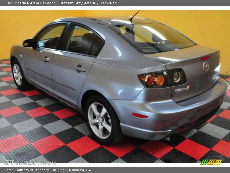 Titanium Gray Metallic / Black/Red 2005 Mazda MAZDA3 s Sedan
