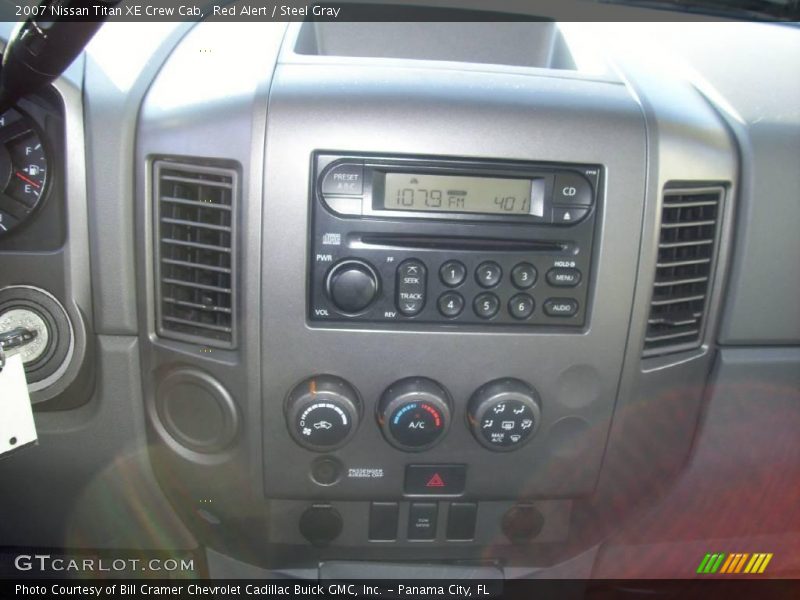 Red Alert / Steel Gray 2007 Nissan Titan XE Crew Cab