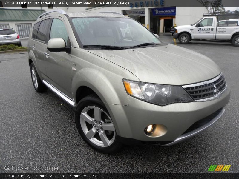 Desert Sand Beige Metallic / Beige 2009 Mitsubishi Outlander XLS 4WD
