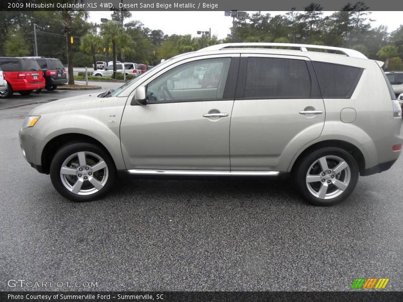 Desert Sand Beige Metallic / Beige 2009 Mitsubishi Outlander XLS 4WD