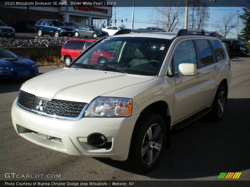 Dover White Pearl / Black 2010 Mitsubishi Endeavor SE AWD