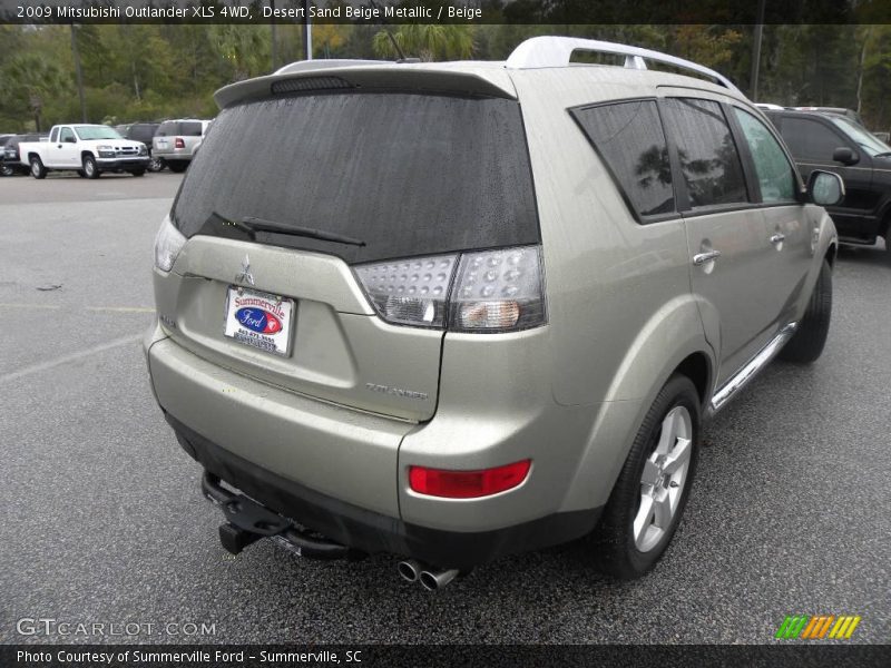 Desert Sand Beige Metallic / Beige 2009 Mitsubishi Outlander XLS 4WD