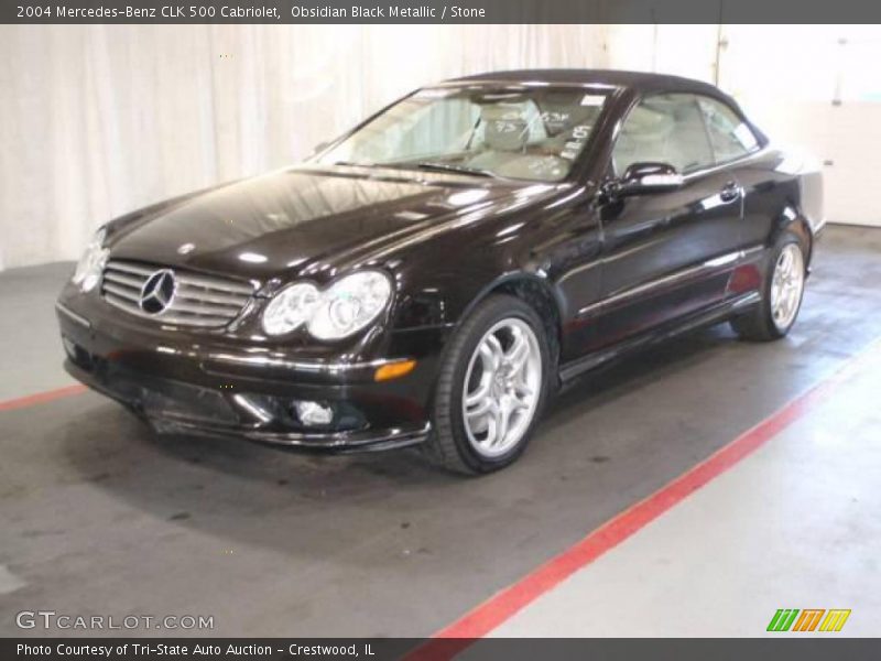 Obsidian Black Metallic / Stone 2004 Mercedes-Benz CLK 500 Cabriolet