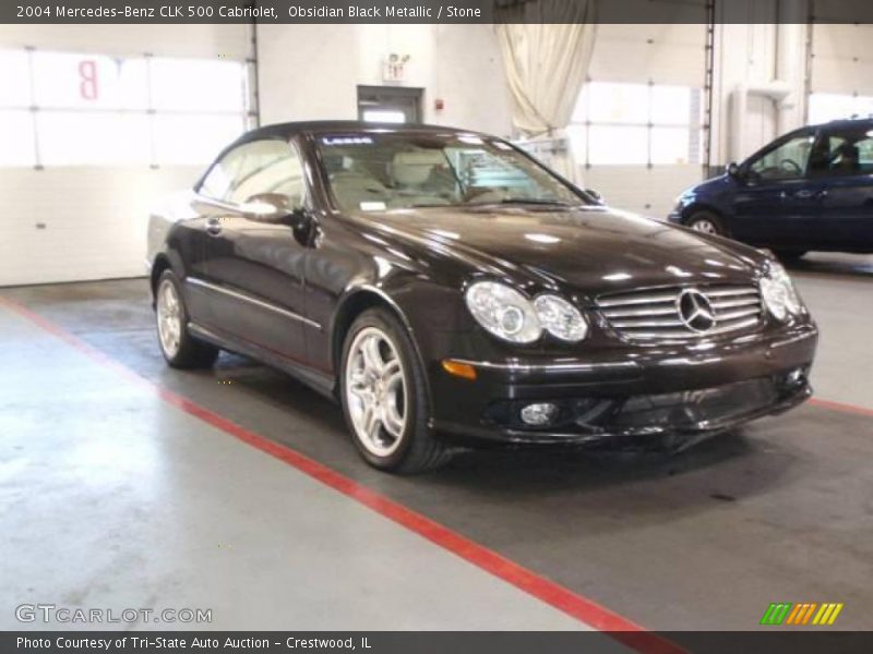 Obsidian Black Metallic / Stone 2004 Mercedes-Benz CLK 500 Cabriolet