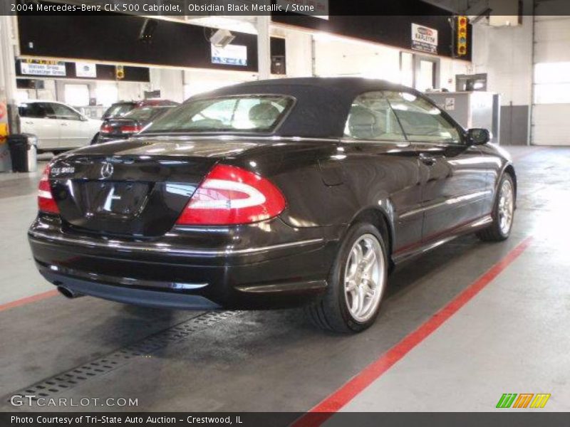 Obsidian Black Metallic / Stone 2004 Mercedes-Benz CLK 500 Cabriolet