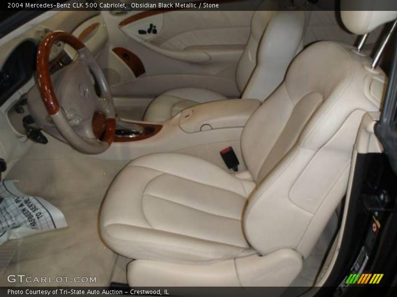Obsidian Black Metallic / Stone 2004 Mercedes-Benz CLK 500 Cabriolet