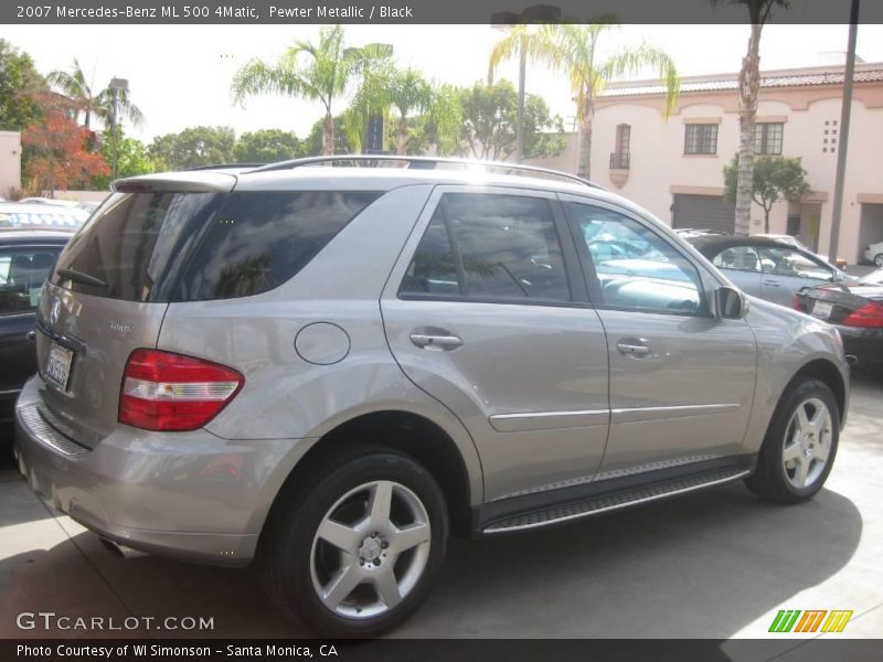 Pewter Metallic / Black 2007 Mercedes-Benz ML 500 4Matic