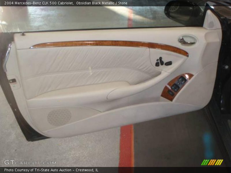 Obsidian Black Metallic / Stone 2004 Mercedes-Benz CLK 500 Cabriolet