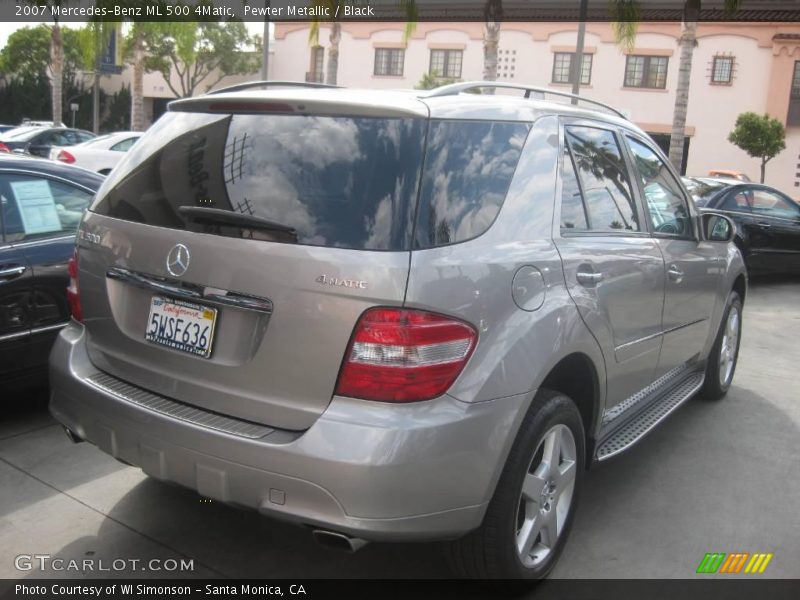 Pewter Metallic / Black 2007 Mercedes-Benz ML 500 4Matic