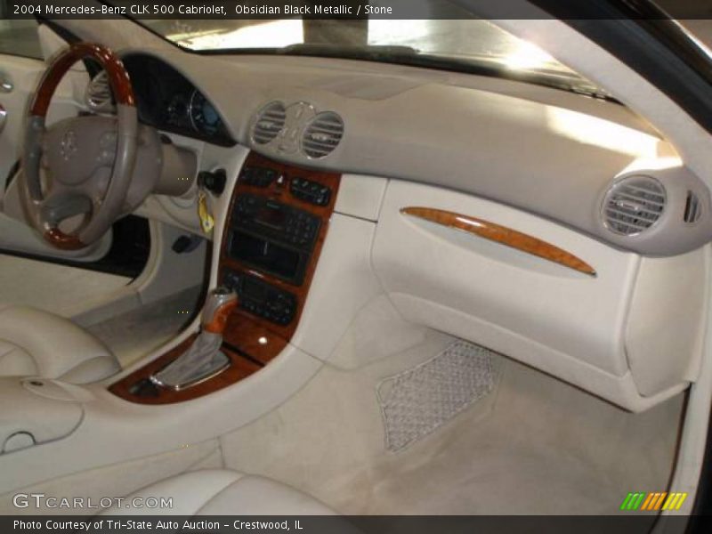 Obsidian Black Metallic / Stone 2004 Mercedes-Benz CLK 500 Cabriolet
