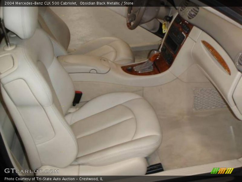 Obsidian Black Metallic / Stone 2004 Mercedes-Benz CLK 500 Cabriolet