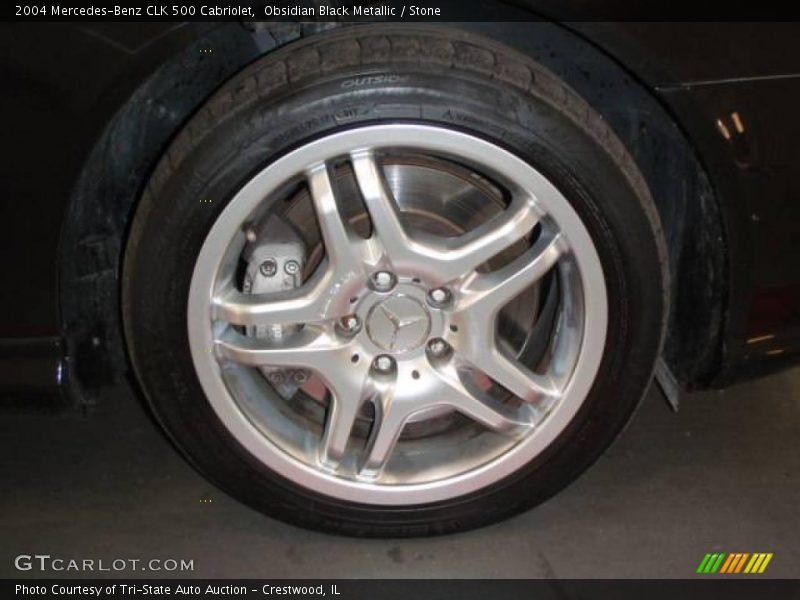 Obsidian Black Metallic / Stone 2004 Mercedes-Benz CLK 500 Cabriolet
