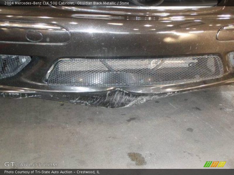 Obsidian Black Metallic / Stone 2004 Mercedes-Benz CLK 500 Cabriolet